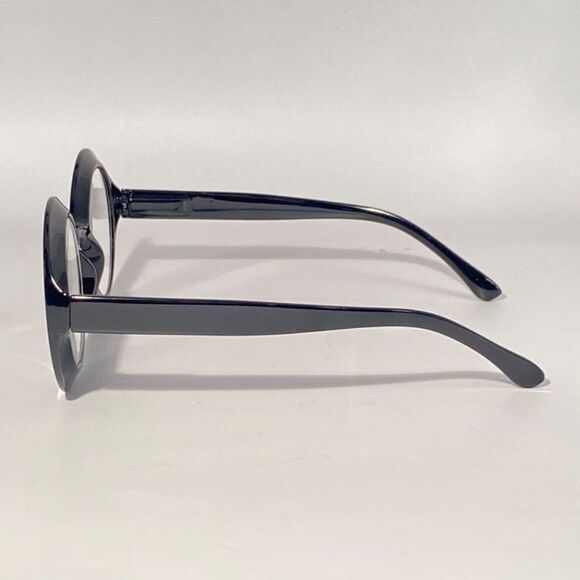1059 Fern Oversized 2.25 Reading Glasses Readers Round Black Frames NWT - Picture 4 of 9
